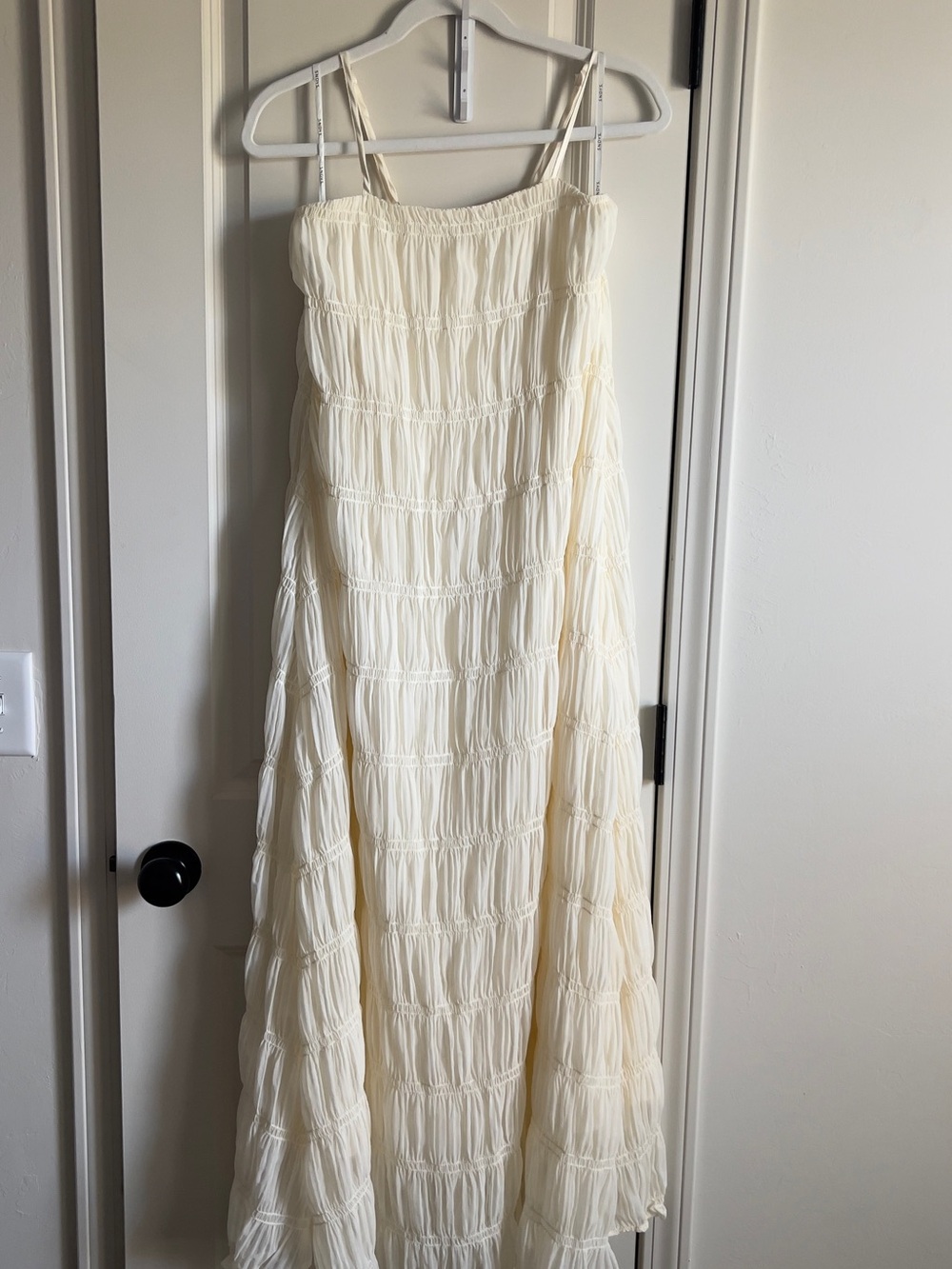 Louisiana Ivory Smocked Shift Maxi Dress